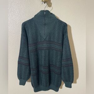 Artesanias Del INKA Cozy Green Knit Sweater
